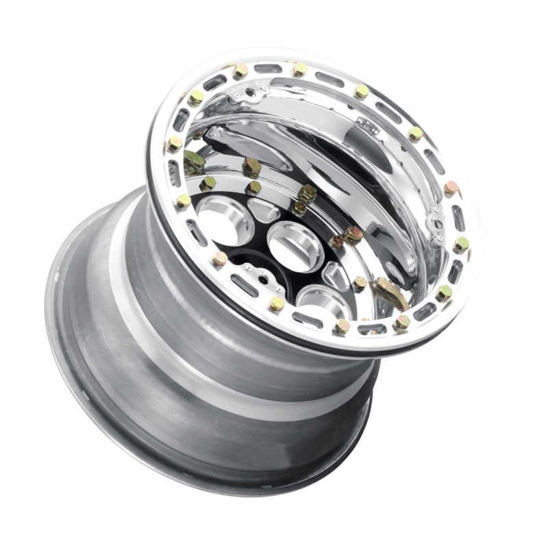 Weld Magnum Midget Sprint 13x8 / 31-Spline / 3 BS - Black Center - Polished Shell - Non-BL Wheel