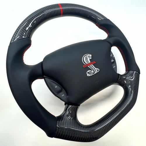 1994-2004 Ford Mustang Carbon Fiber Steering Wheel - CUSTOMIZE - With Airbag Cover image 0