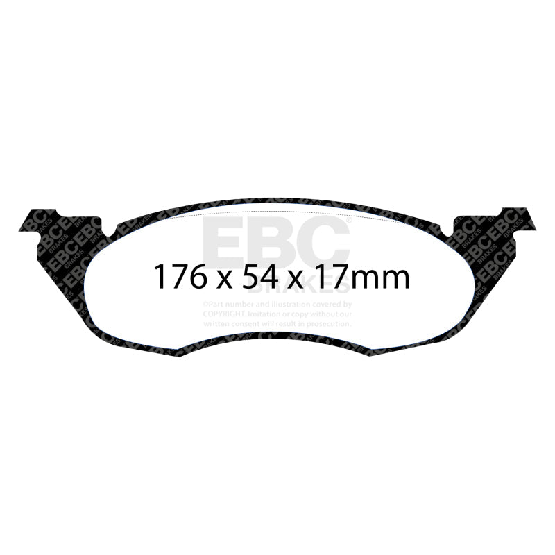 EBC 91-96 Dodge Dakota 2WD 2.5 Greenstuff Front Brake Pads