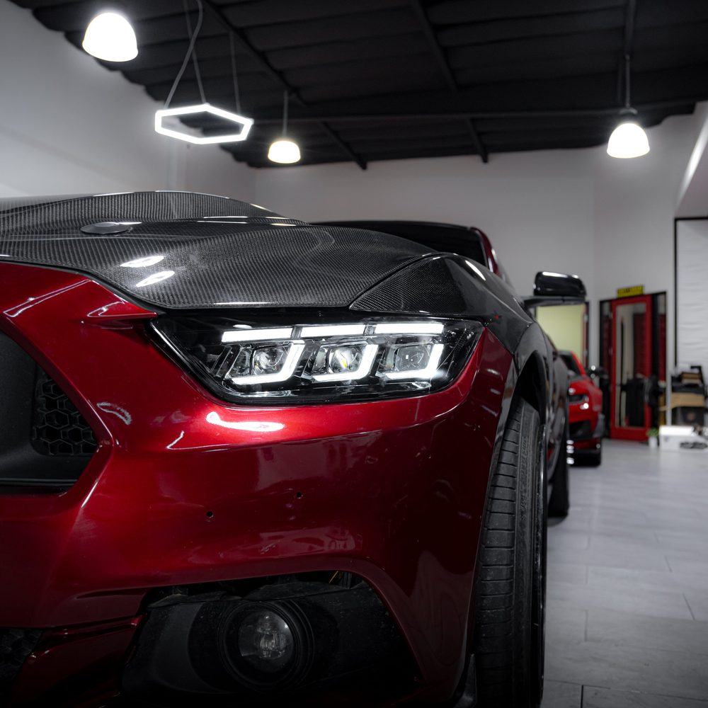 2015-2017 Ford Mustang Projector Headlights S650 Style LED Amber Sequential Turn Signals image 0