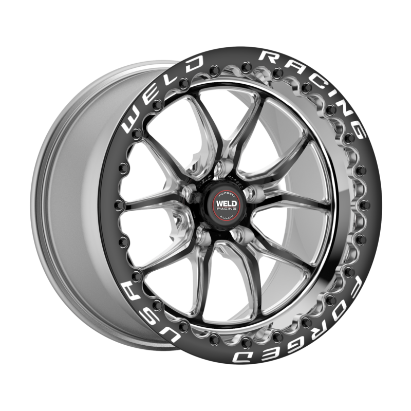 Weld S85 Beadlock 15x9/5x114.3/6.5 BS/3.18 HB - Black Center - Polished Shell - Black SBL MT Wheel