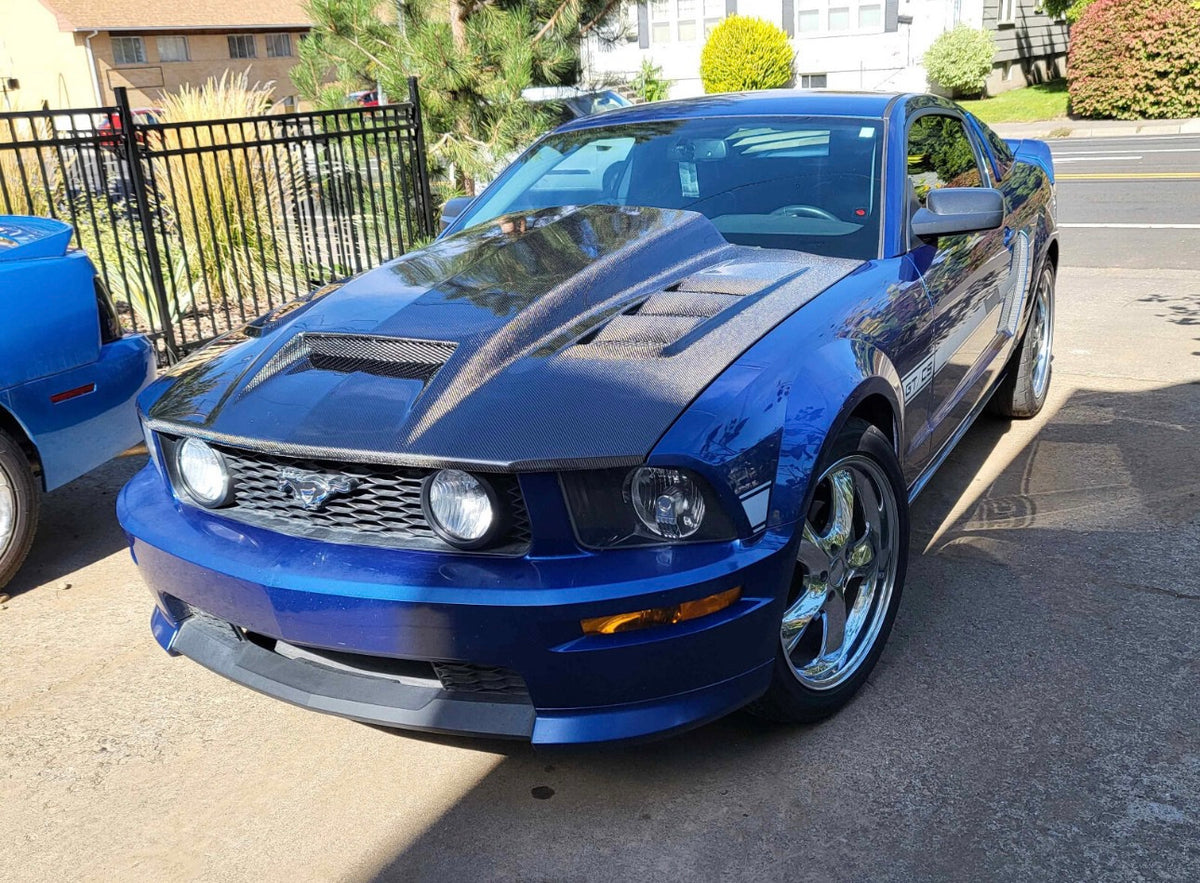 2005-2009 Ford Mustang Terminator Carbon Fiber Hood - ViS Racing image 3