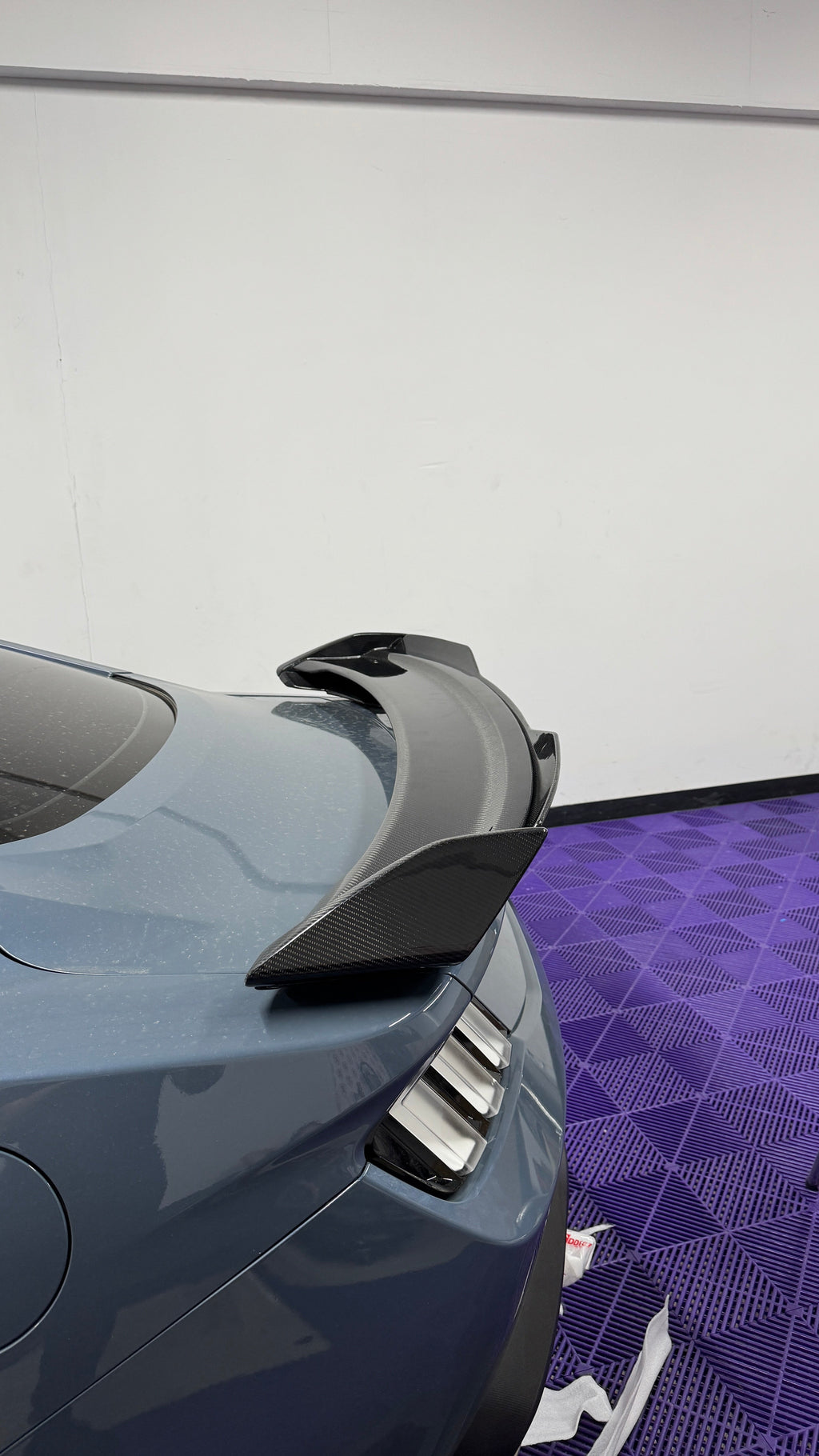 2024+ Mustang S650 Dark Horse Rear Spoiler Gloss Carbon Fiber 2pcs