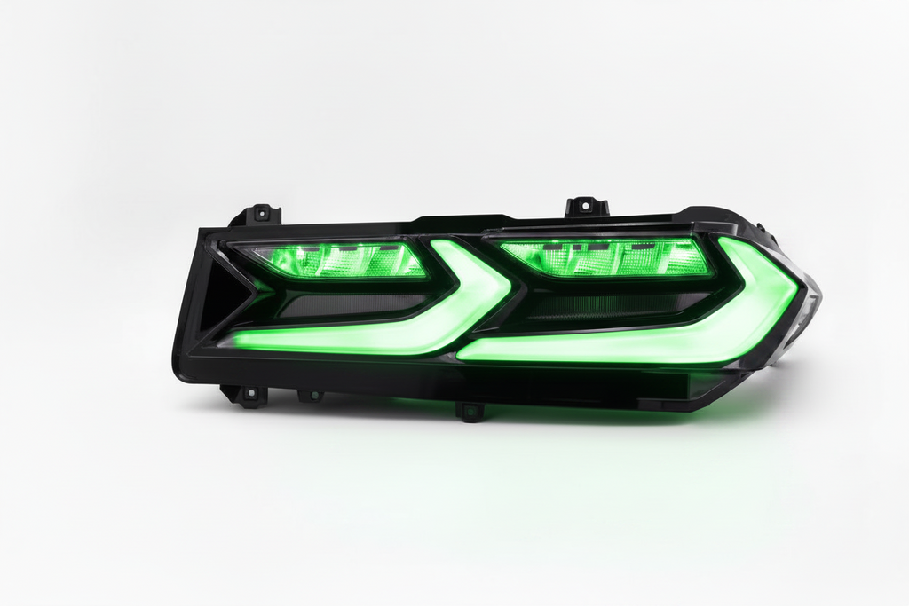 2020-2026 RGB Corvette C8 Euro Smoke Style LED Taillights Amber Sequential Pair