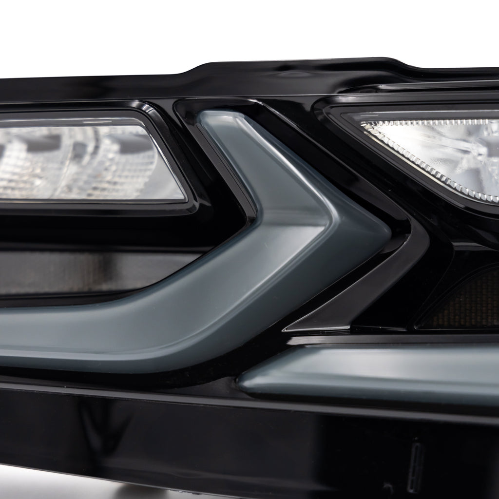 2020-2026 RGB Corvette C8 Euro Smoke Style LED Taillights Amber Sequential Pair