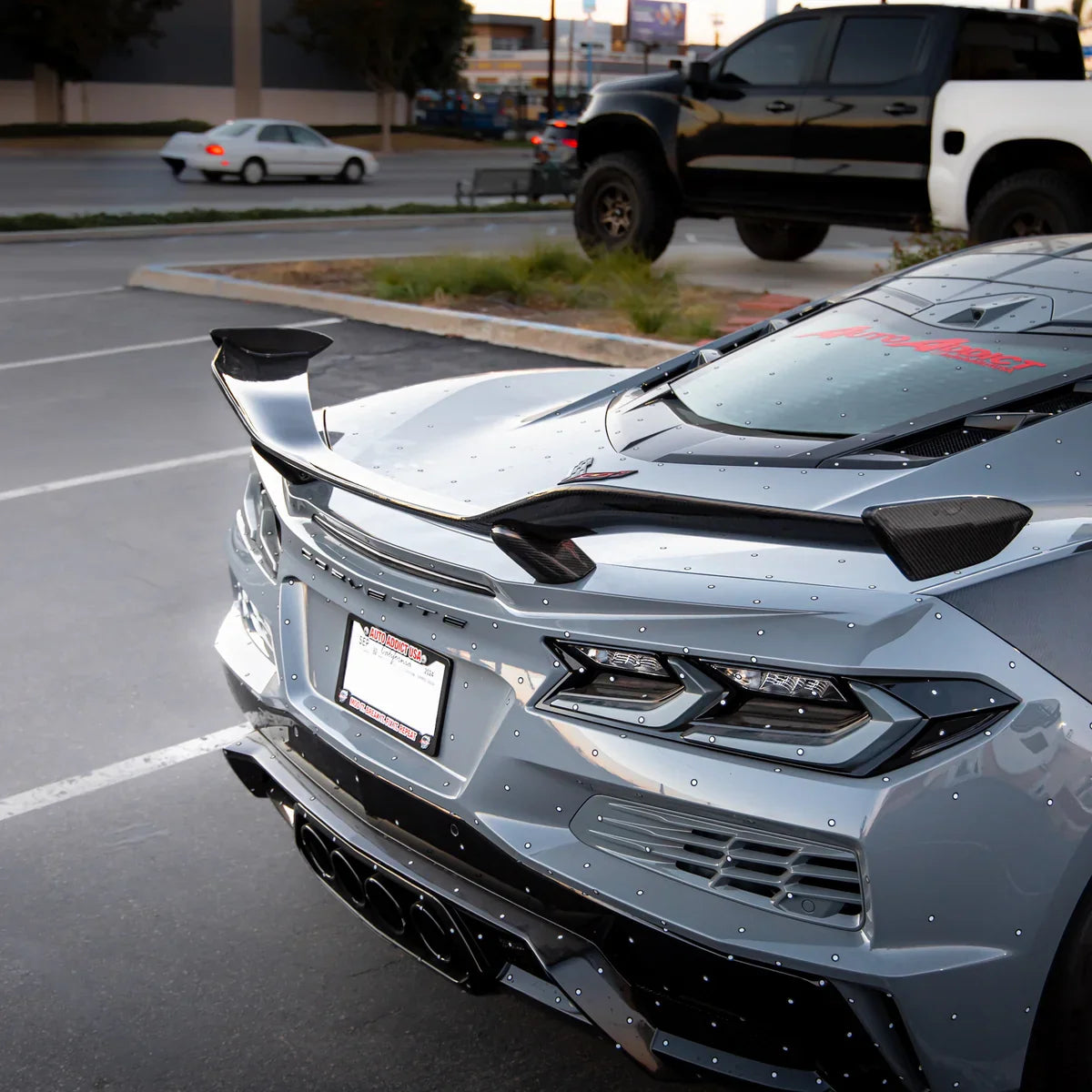 Z07 Carbon Fiber Rear Spoiler (1-Piece) for C8 Corvette Z06 / E-Ray (2023–2026)