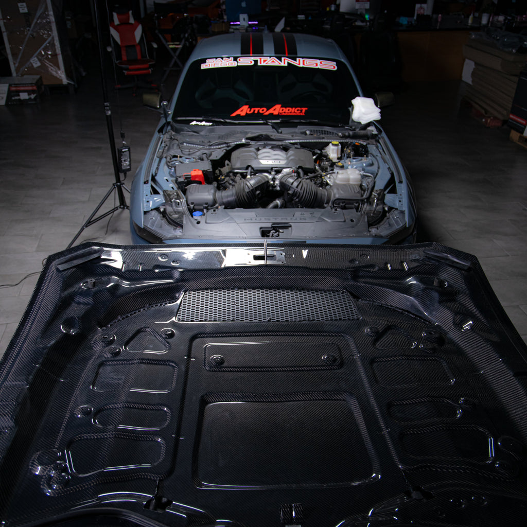 2024-2025 Mustang S650 Type-LM Carbon Fiber Double Sided Hood