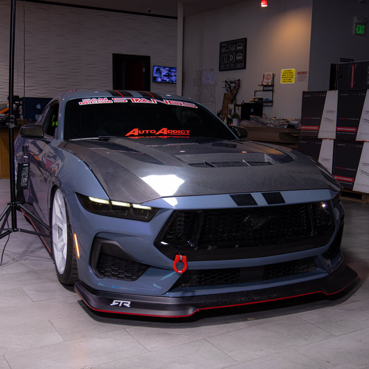 2024-2025 Mustang S650 Type-LM Carbon Fiber Double Sided Hood