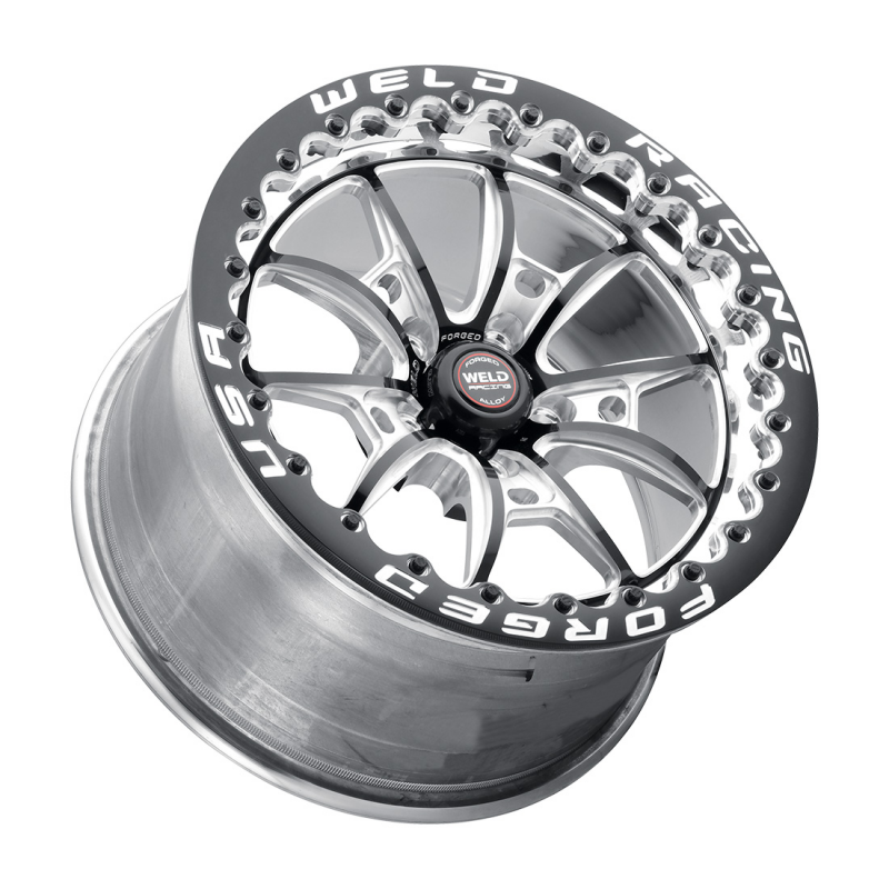 Weld S80 Beadlock 17x10/5x115/5.2 BS/3.18 HB - Black Center - Polished Shell - Black SBL Wheel