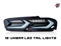 2019-2025 CHEVY CAMARO UMBRA LED TAILLIGHTS GLOSS BLACK/SMOKE LENS image 0