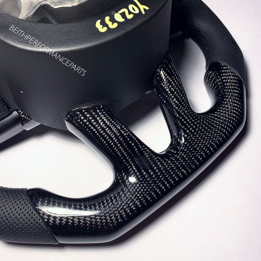 2015+ Dodge Charger/Challenger – Carbon – Black Stitching