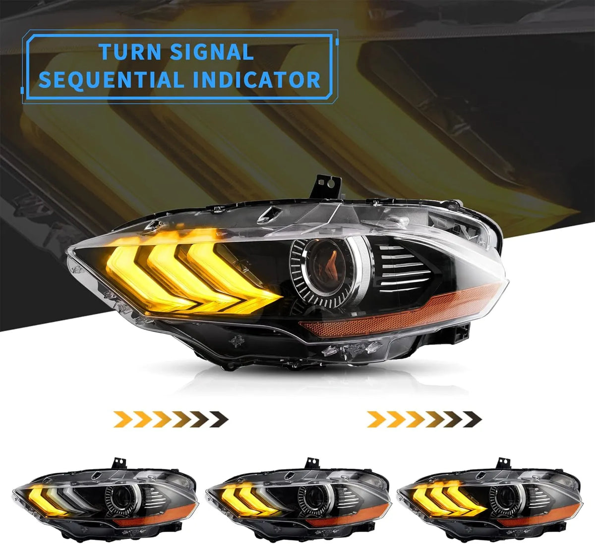 2018-2023 Mustang RGB Projector Headlights for Ford Mustang