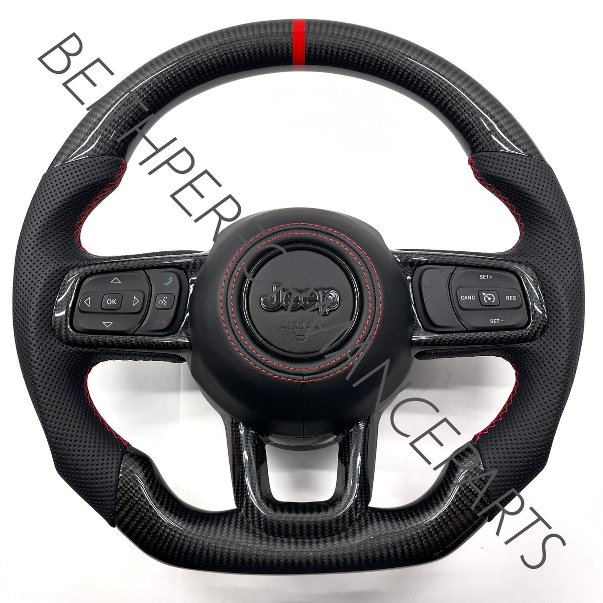 2018+ Jeep Wrangler JL – Carbon – Red Stitch