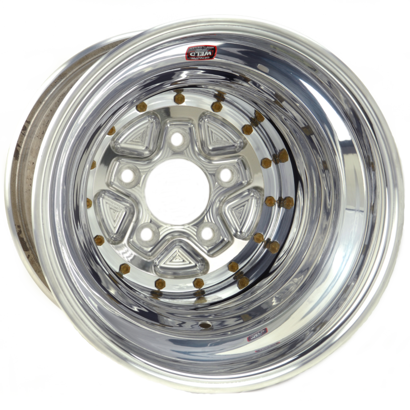 Weld Alumastar Pro 16x20 / 5x5 / 5.5 BS / 3.5 HB - Polished Center - Polished Shell - DBL Wheel