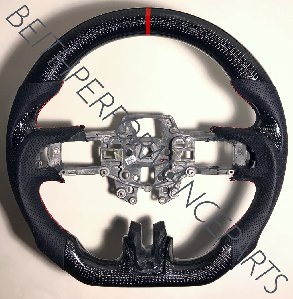 2015+ Mustang Carbon – Carbon –  Red Stitch, Red Stripe *New Release!*