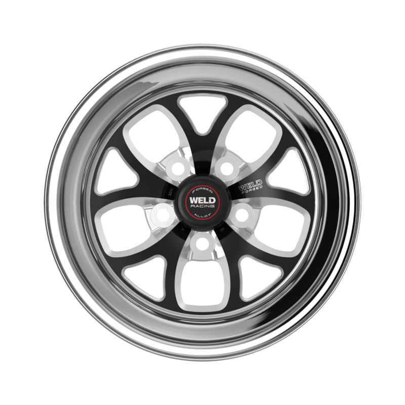 Weld S76 15x10 / 5x120.65 / 5.5 BS / 3.18 HB - Black Center - Polished Shell - Non-BL Wheel