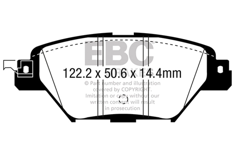 EBC 2016+ Mazda CX-9 2.5L Turbo Redstuff Rear Brake Pads