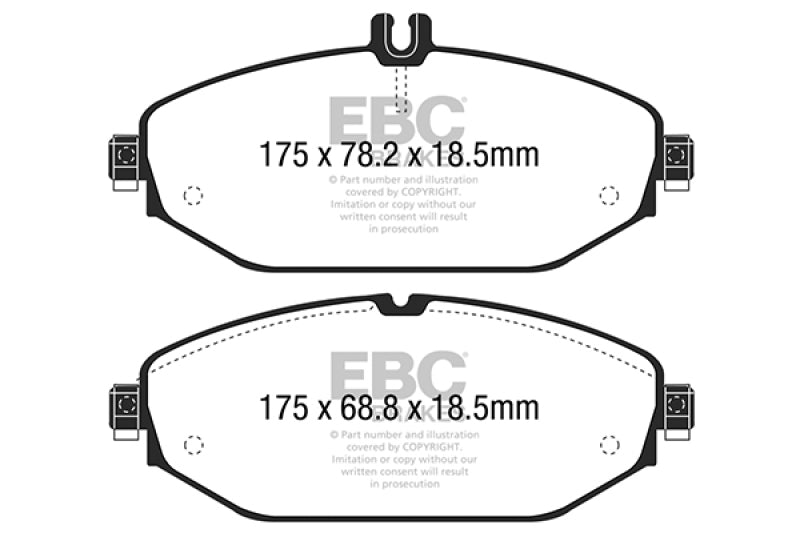 EBC 15+ Mercedes-Benz C300 (W205) 2.0 Turbo Greenstuff Front Brake Pads