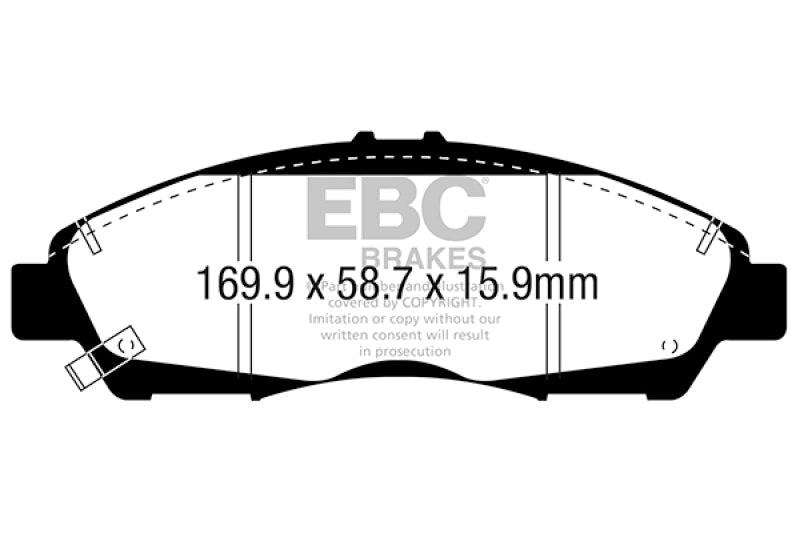 EBC 2017+ GMC Acadia (2nd Gen) 2.5L Yellowstuff Front Brake Pads