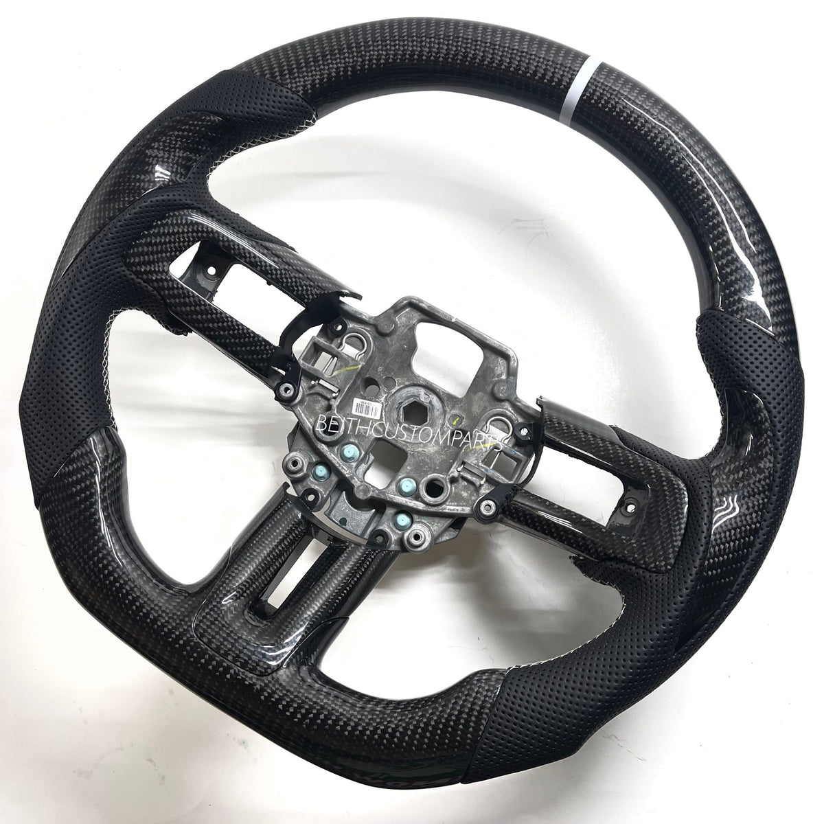2015-2017 Ford Mustang – Carbon – White Stitching