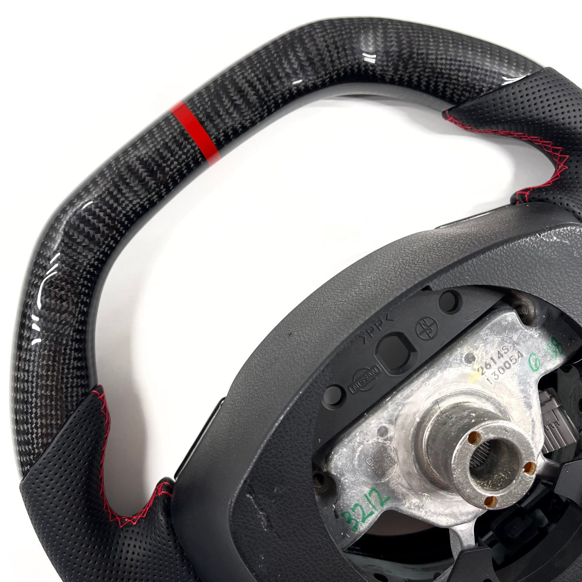 2008-16 Nissan GTR – Carbon – Red Stitching, Red Stripe