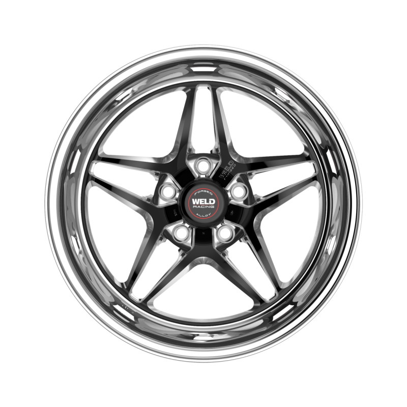 Weld S81 17x9.5 / 5x120 / 6.7 BS / 3.18 HB - Black Center - Polished Shell - Non-BL Wheel