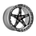Weld S71 Beadlock 15x11/5x115/6.5 BS/3.18 HB - Black Center - Polished Shell - Black SBL MT Wheel