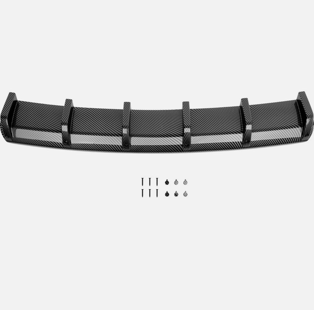 1999-2004 Ford Mustang Carbon Fiber Rear Diffuser - Shark Fins Lower Valance Lip