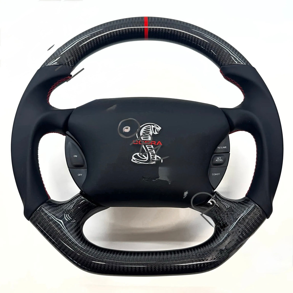 1994-2004 Ford Mustang Carbon Fiber Steering Wheel - CUSTOMIZE - With Airbag Cover image 2