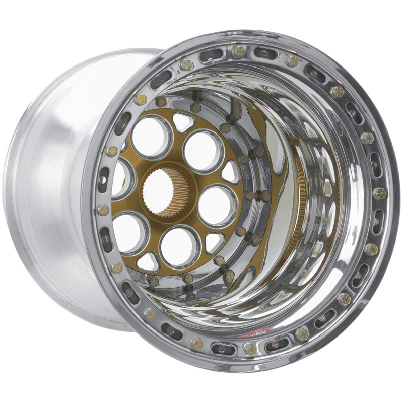 Weld Magnum Sprint 15x15/42-Spline/6 BS - Gold Center - Polished Shell - Polished IBL Knurled Wheel