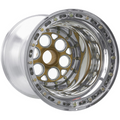 Weld Magnum Sprint 15x17/42-Spline/7 BS-Gold Cntr-Pol. Shell-Pol. OBL Knurled-Polished Cover Wheel