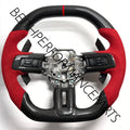 2018+ Ford Mustang- Carbon – Red Alcantara, Custom Paddle Shifter