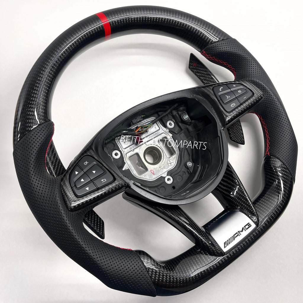 2015-2018 Mercedes W205 GLA GLC AMG GT – Carbon – Red Stitching