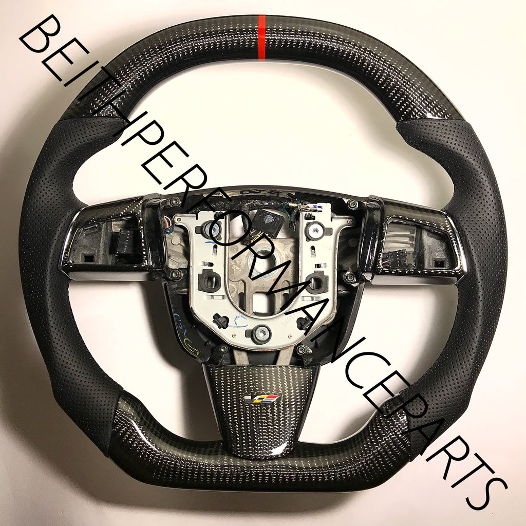 2009-2015 Cadillac CTS-V – Carbon – Flat Top, Black Stitching