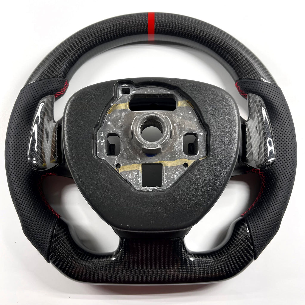 2014-2017 – Chevrolet C7 Corvette – Carbon – Red Stitching, Red Stripe