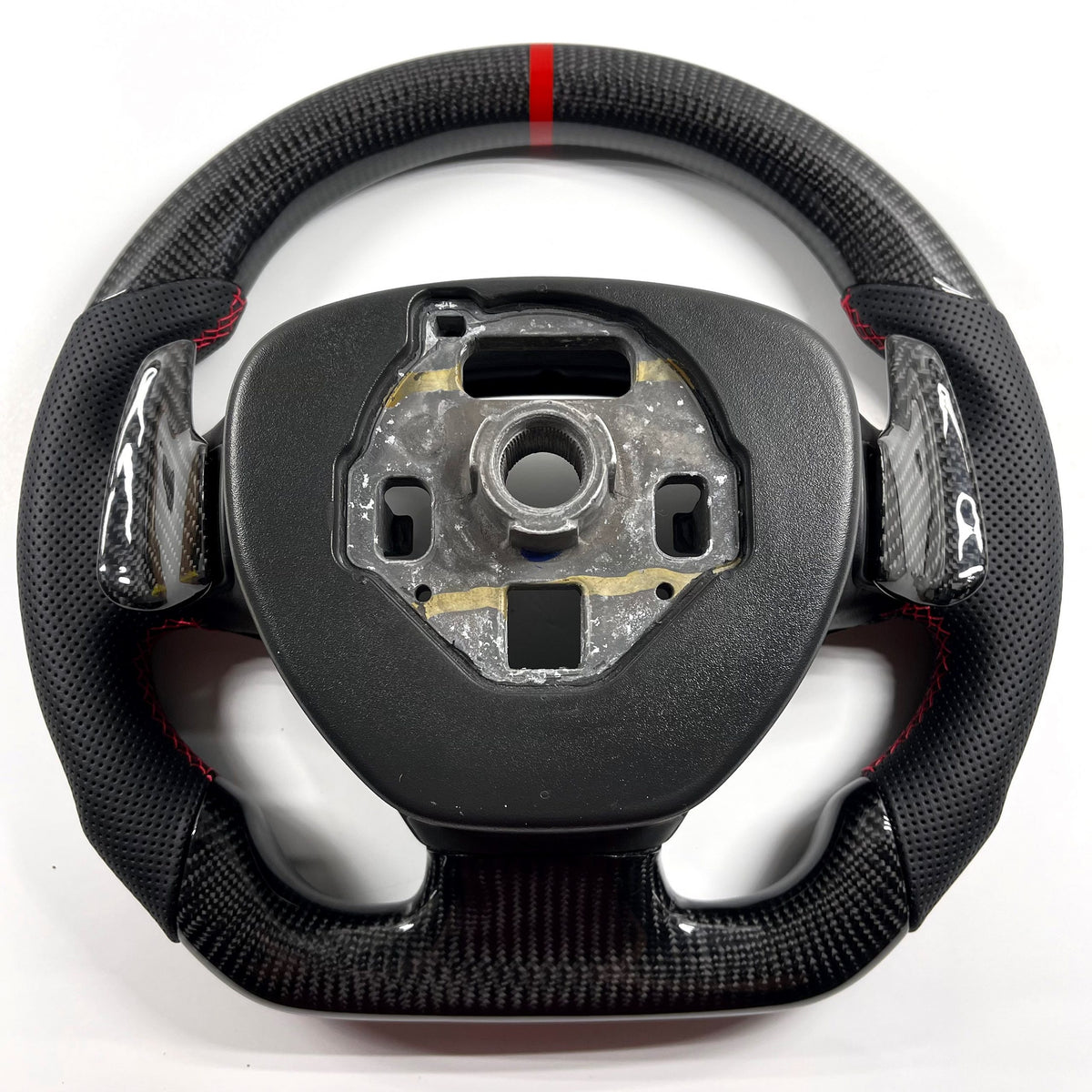 2014-2017 – Chevrolet C7 Corvette – Carbon – Red Stitching, Red Stripe