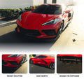 2020-2025 Corvette C8 Stingray EVO Kit Bundle - Front Splitter, Side Skirts & Shark Fin Diffuser