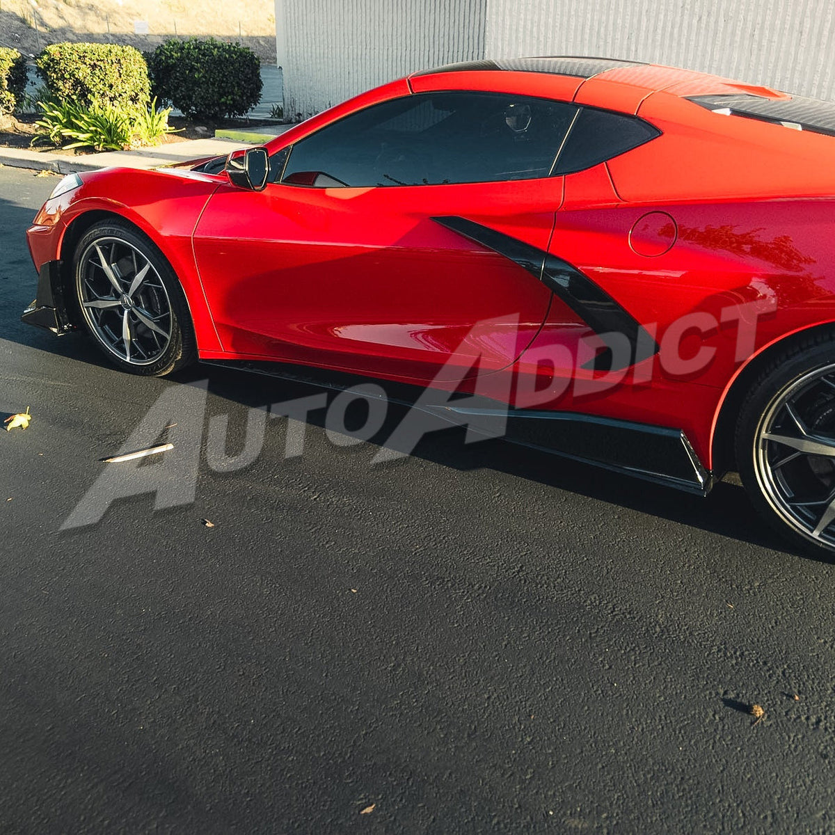 2020-2025 Corvette C8 Stingray EVO Kit Bundle - Front Splitter, Side Skirts & Shark Fin Diffuser