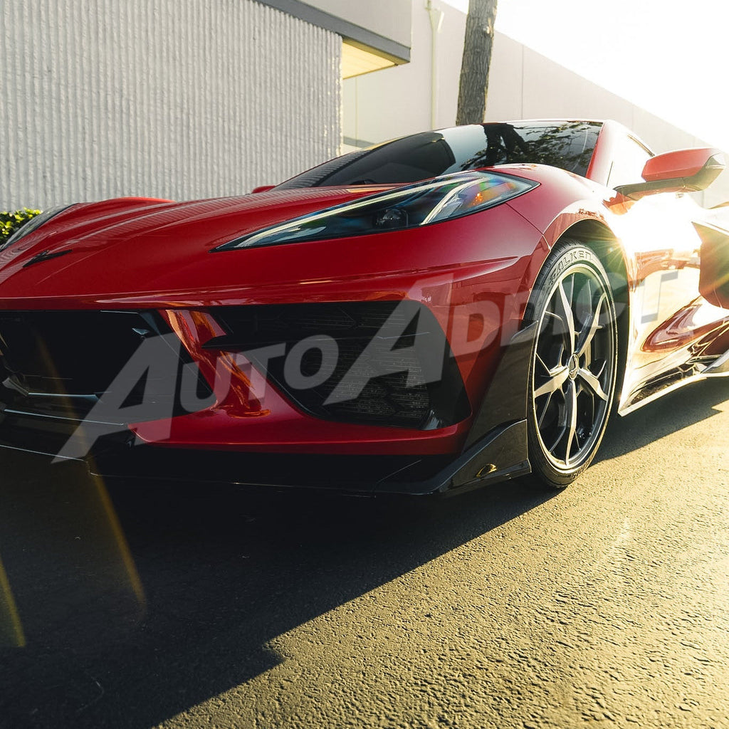 2020-2025 Corvette C8 Stingray EVO Kit Bundle - Front Splitter, Side Skirts & Shark Fin Diffuser