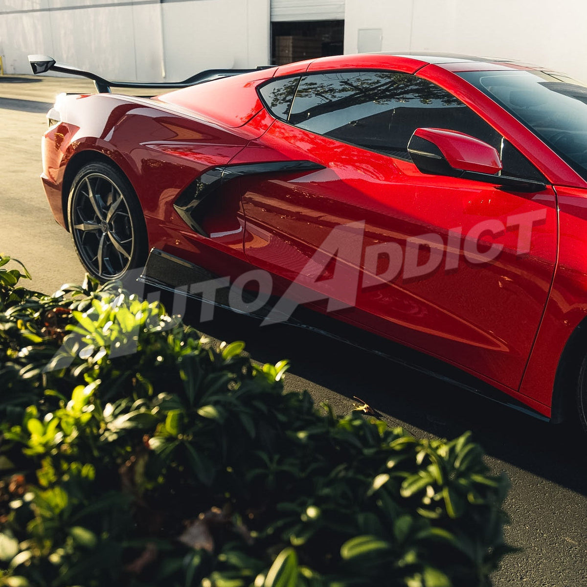2020-2025 Corvette C8 Stingray EVO Kit Bundle - Front Splitter, Side Skirts & Shark Fin Diffuser