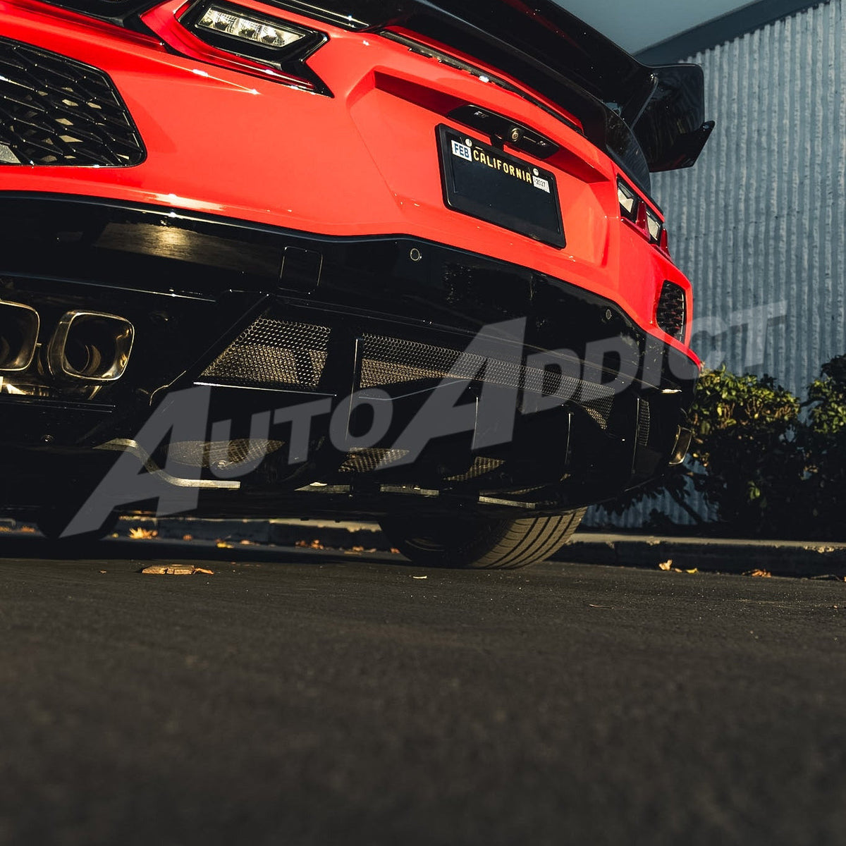 2020-2025 Corvette C8 Stingray EVO Kit Bundle - Front Splitter, Side Skirts & Shark Fin Diffuser