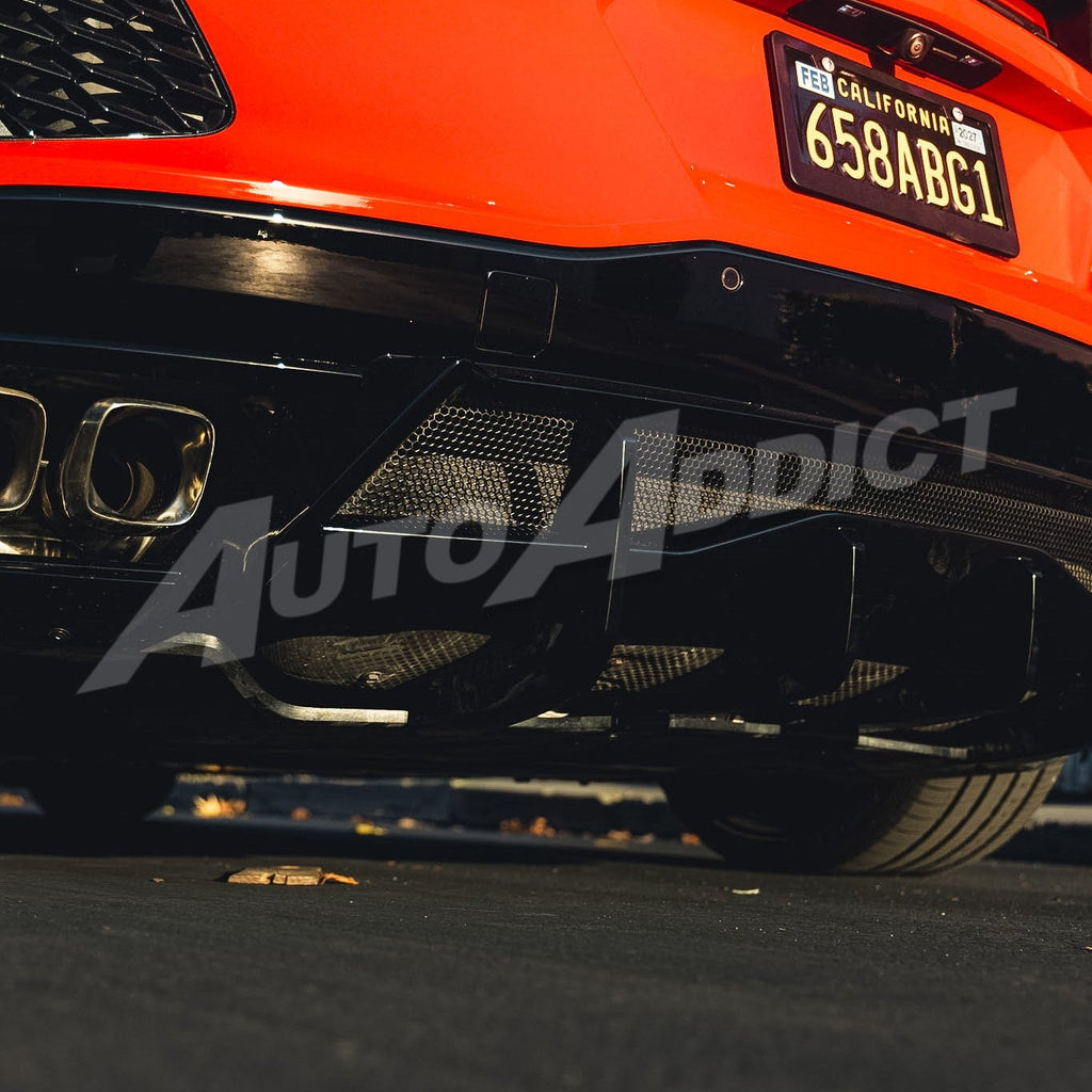 2020-2025 Corvette C8 Stingray EVO Kit Bundle - Front Splitter, Side Skirts & Shark Fin Diffuser