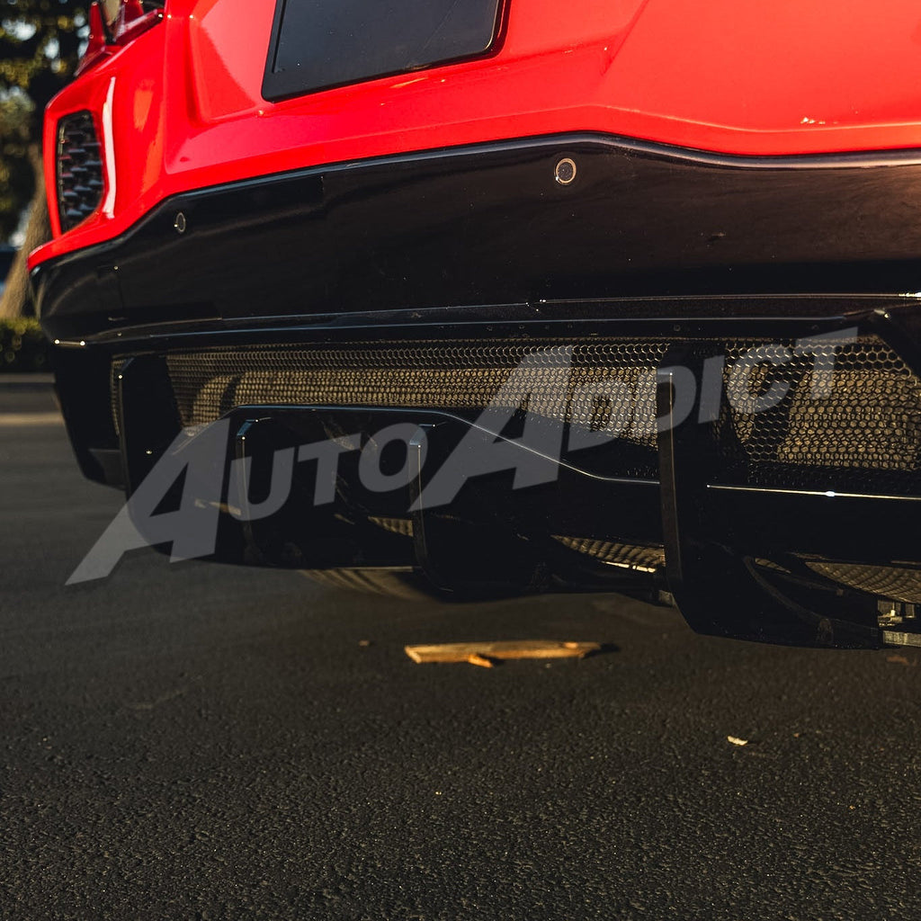 2020-2025 Corvette C8 Stingray EVO Kit Bundle - Front Splitter, Side Skirts & Shark Fin Diffuser