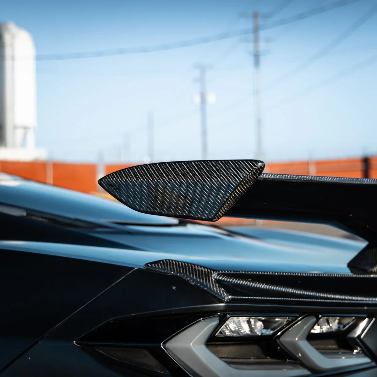 2020-2026 Corvette C8 Z07 Style Rear Spoiler Carbon Fiber 2pc For Stingray