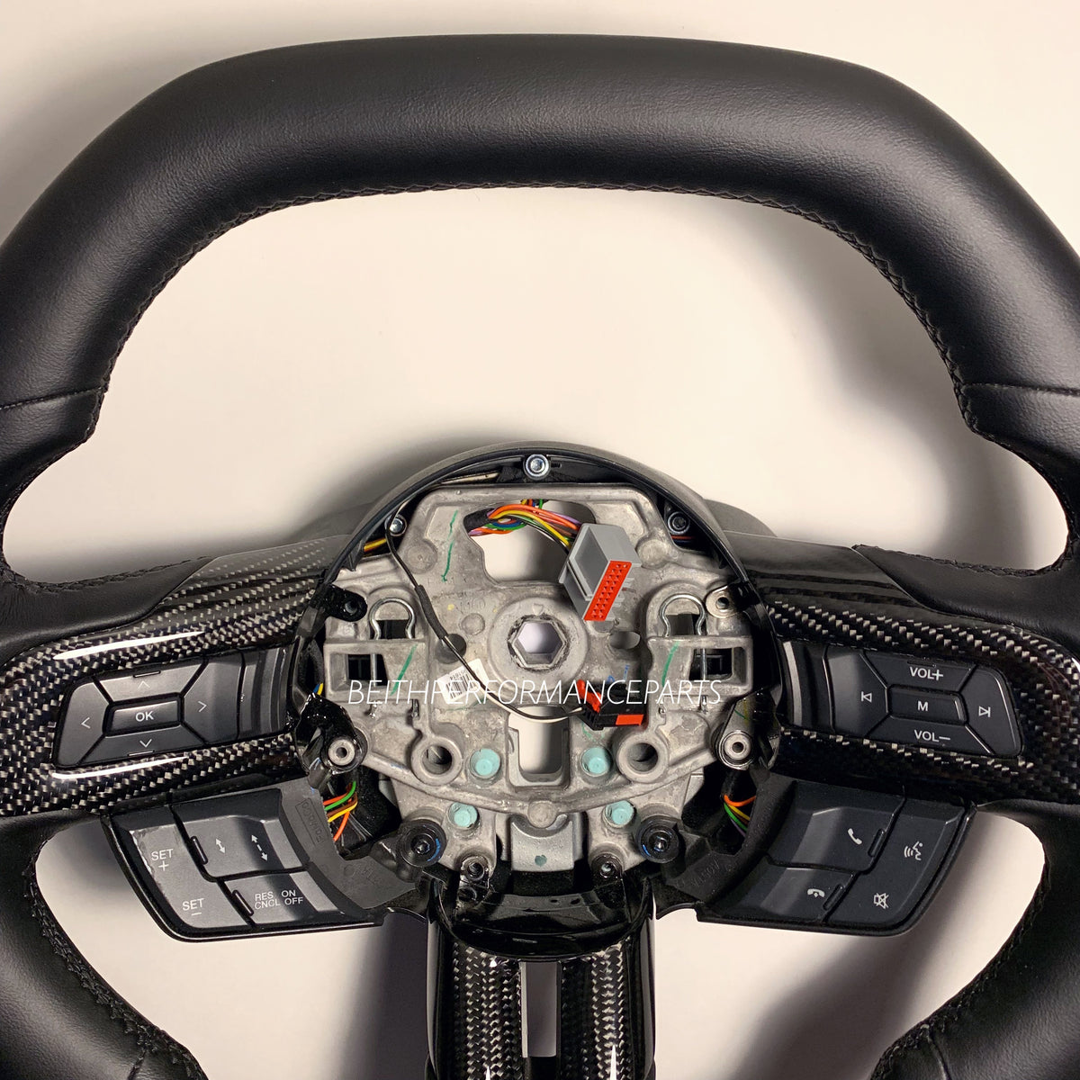 2015-2017 Ford Mustang – Custom Full Black Leather – With Carbon Bezels