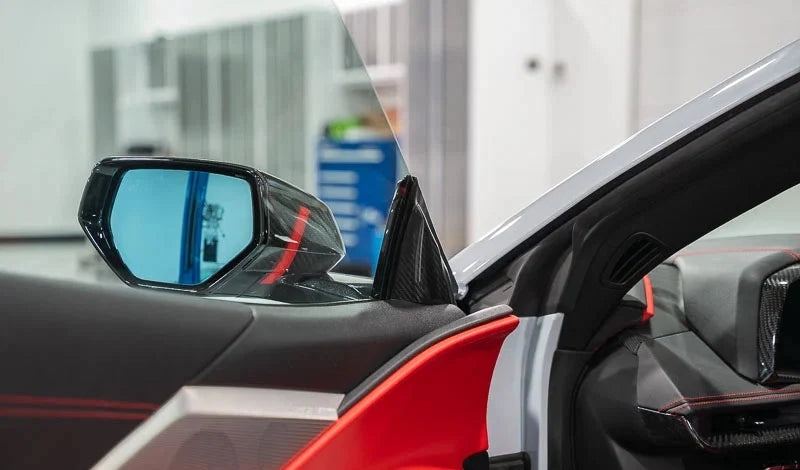 C8 Corvette Carbon Fiber Interior A-Pillar Trim Overlays