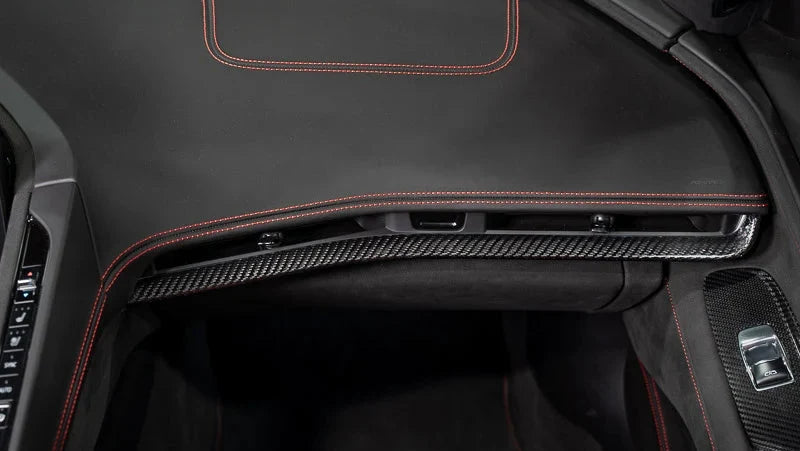 2020-2025 C8 Corvette Carbon Fiber Dash Interior Trim - 3 Piece Kit