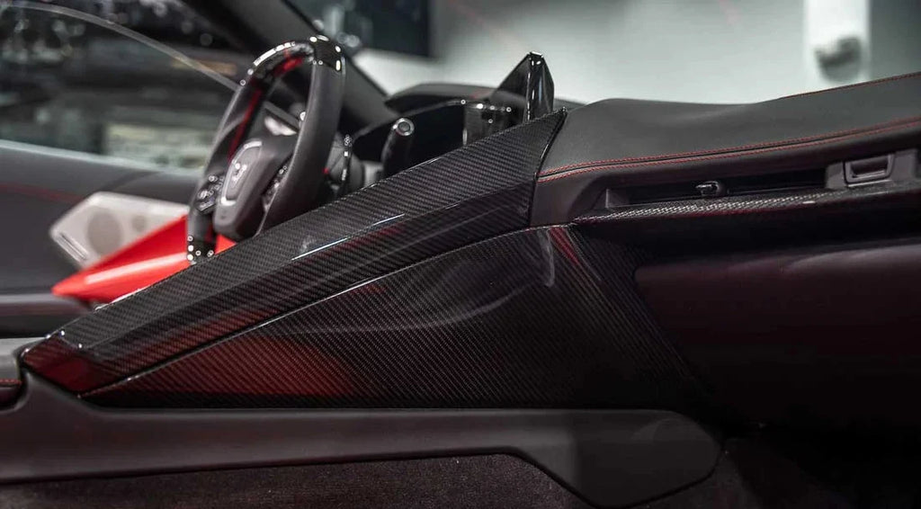 2020–2025 Chevrolet Corvette C8 Carbon Fiber Center Console Side Trim