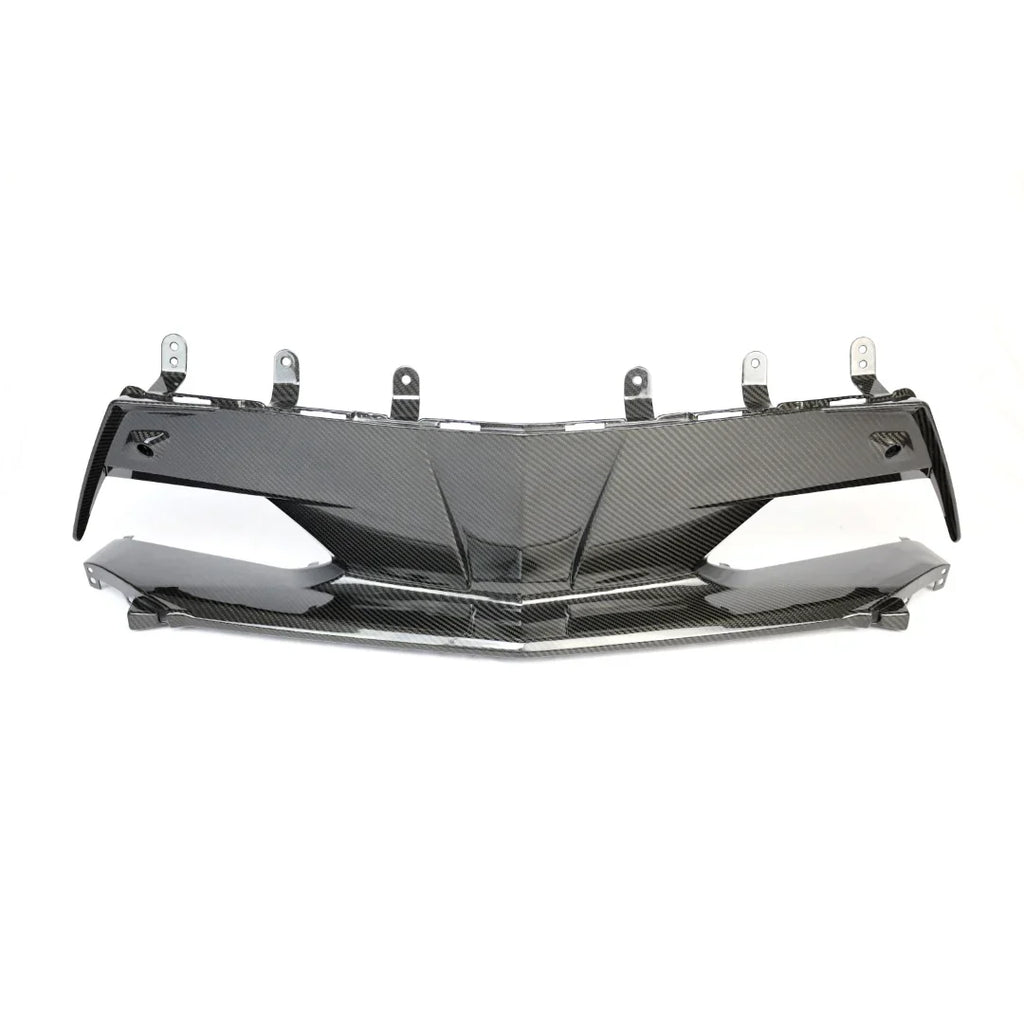 Carbon Fiber Front Bumper Center Bezels for 2020–2026 Corvette C8