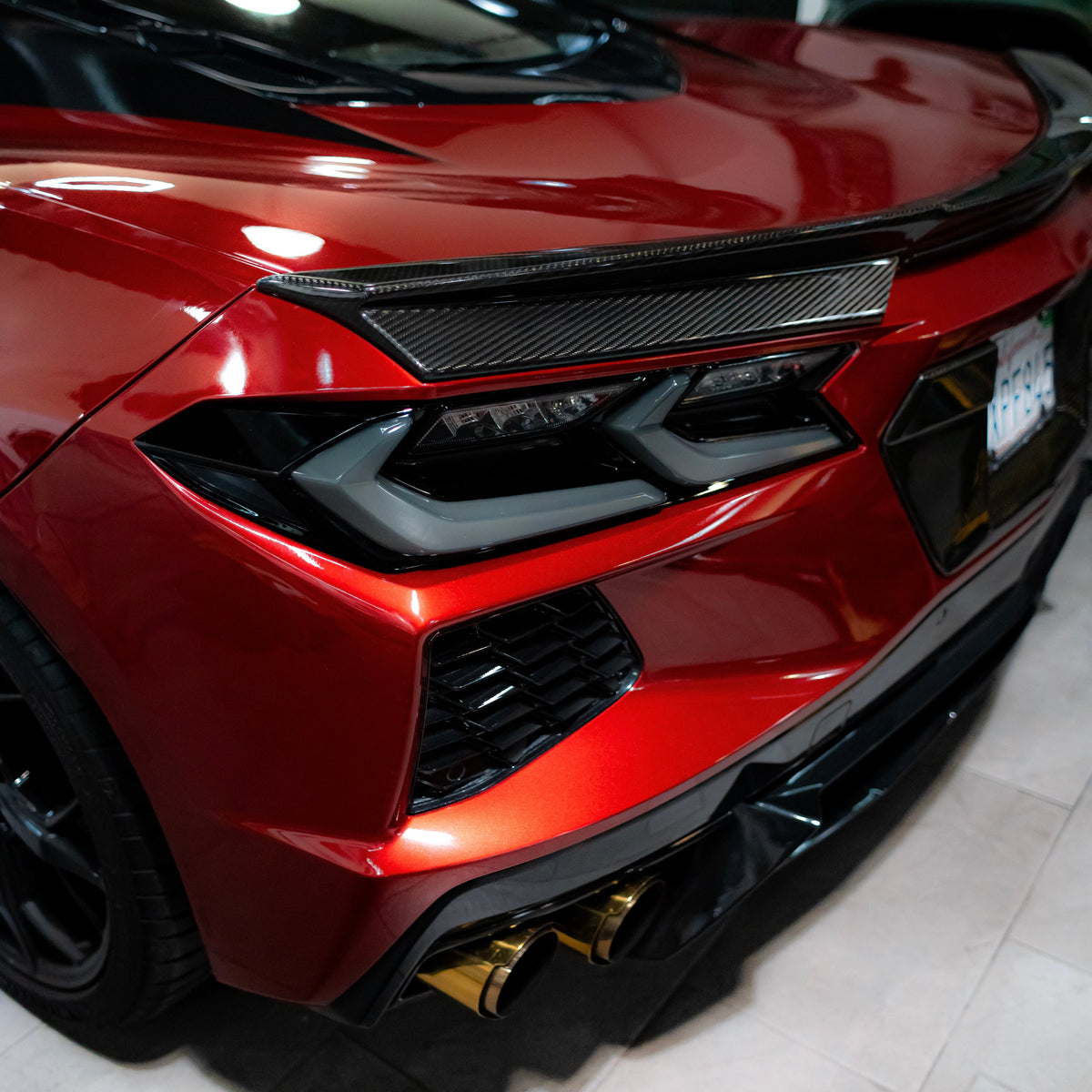 2020-2026 RGB Corvette C8 Euro Smoke Style LED Taillights Amber Sequential Pair